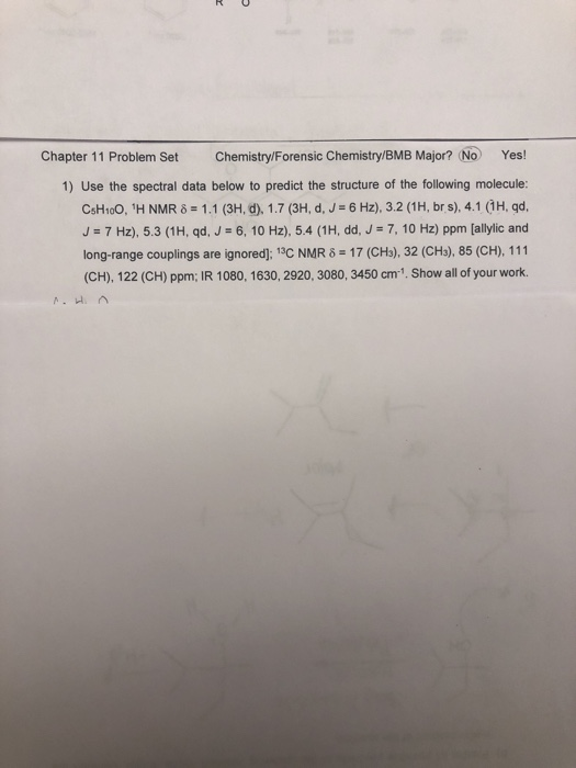 Solved Chapter 11 Problem Set Chemistry/Forensic | Chegg.com