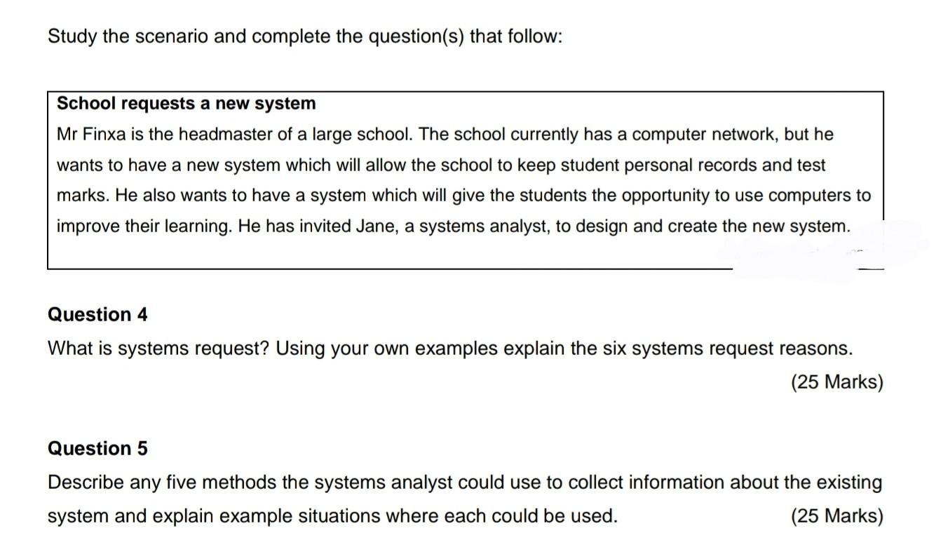 Solved Study the scenario and complete the question(s) that | Chegg.com