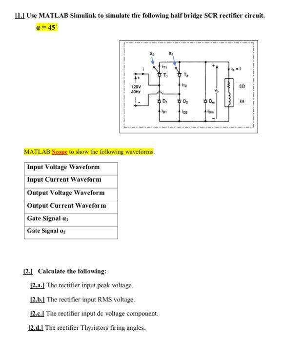 Solved [1.] Use MATLAB Simulink to simulate the following | Chegg.com