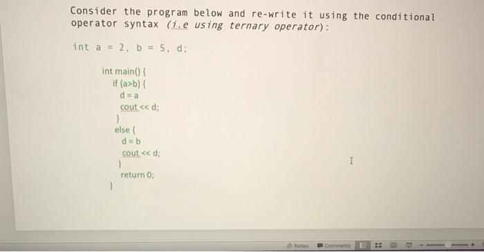Solved Consider the program below and re-write it using the | Chegg.com