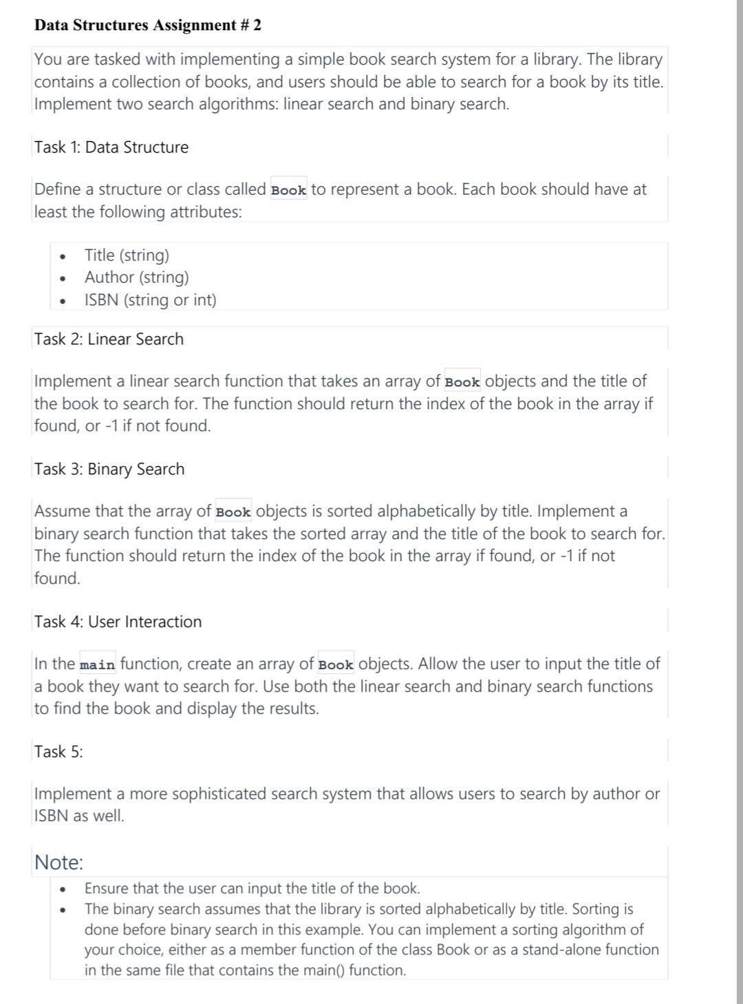 Solved Data Structures Assignment # 2You are tasked with | Chegg.com