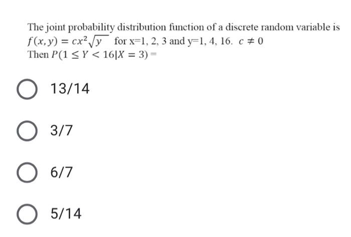 Solved The joint probability distribution function of a | Chegg.com
