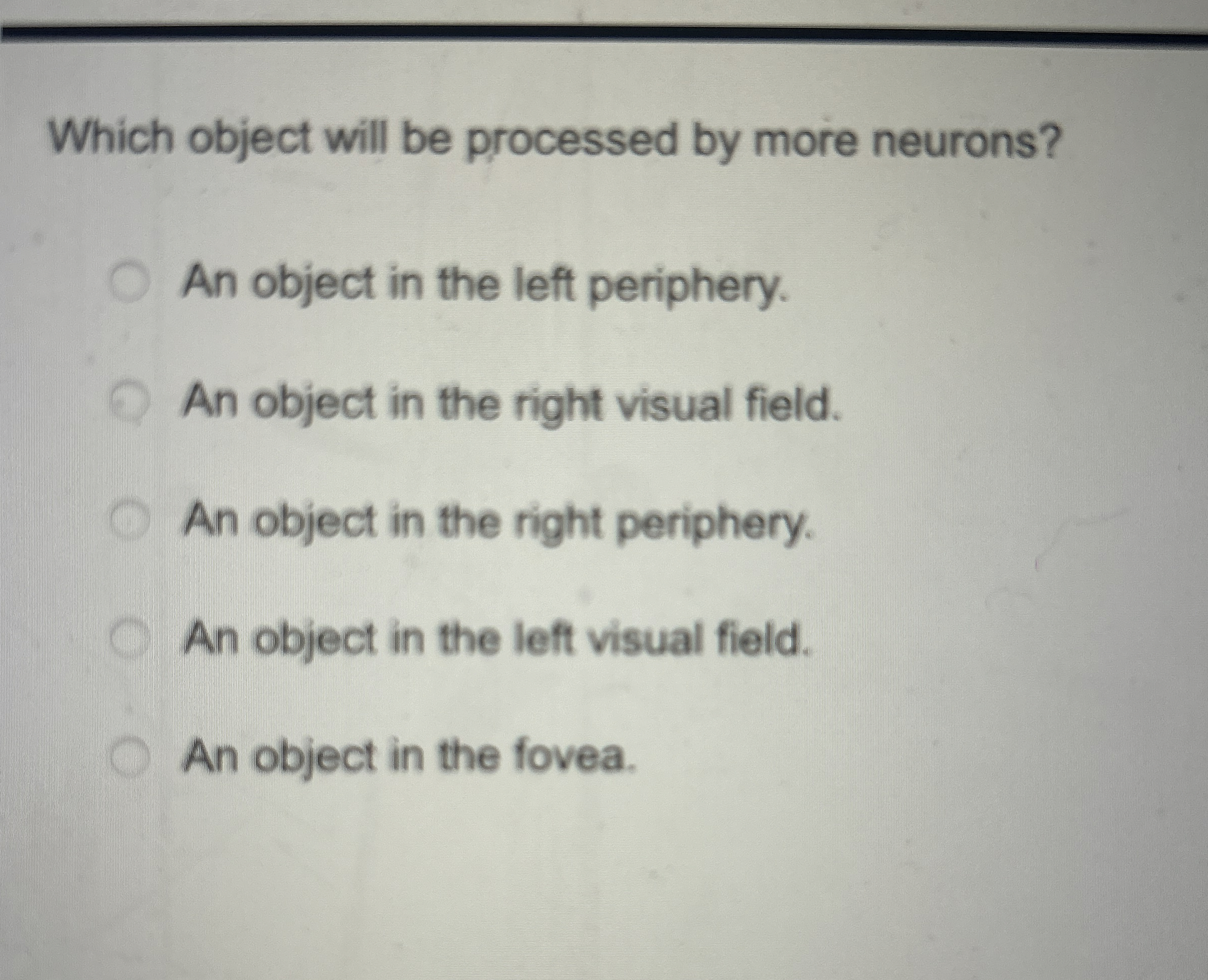 Solved Which object will be processed by more neurons?An | Chegg.com