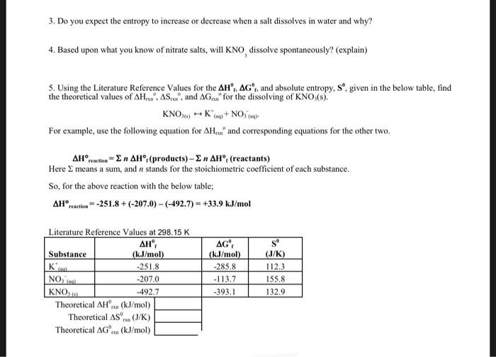 Solved 3. Do you expect the entropy to increase or decrease | Chegg.com