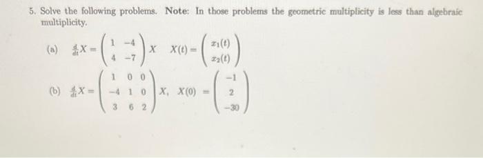 Solved 5. Solve the following problems. Note: In those | Chegg.com