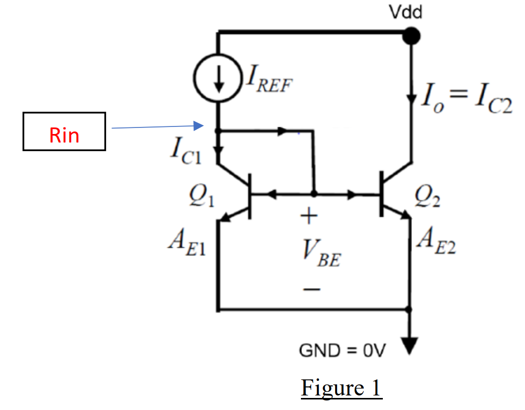 Solved Figure 1(a) ﻿shows a BJT based current mirror where | Chegg.com