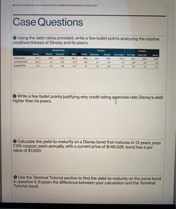 FIXED INCOME ANALYSIS AVALUATION/BLOOMBERG | Chegg.com