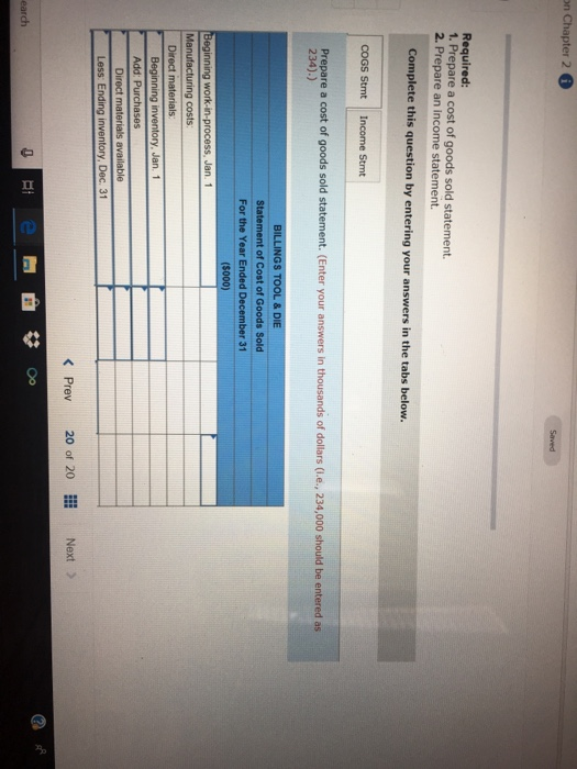 Solved Chapter 21 Seved Problem 2-63 (Static) Prepare | Chegg.com