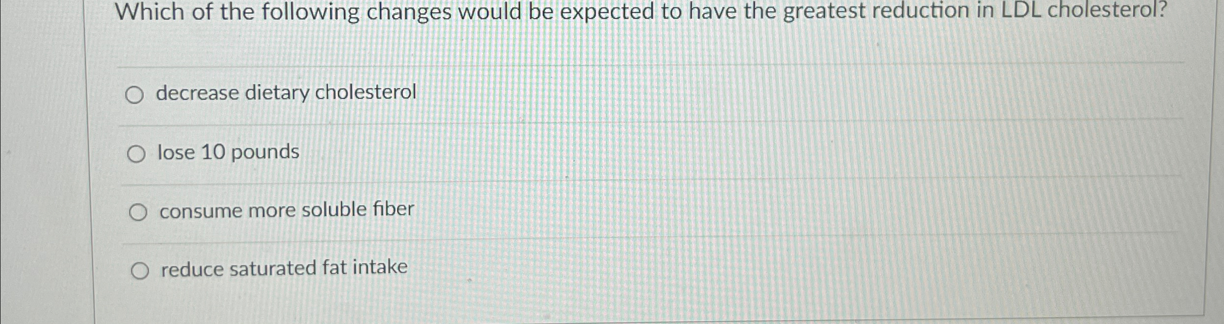 Solved Which of the following changes would be expected to | Chegg.com