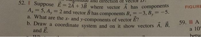 Solved Direction Of Figure 52 Suppose E 2ă 3b Wher Chegg Com