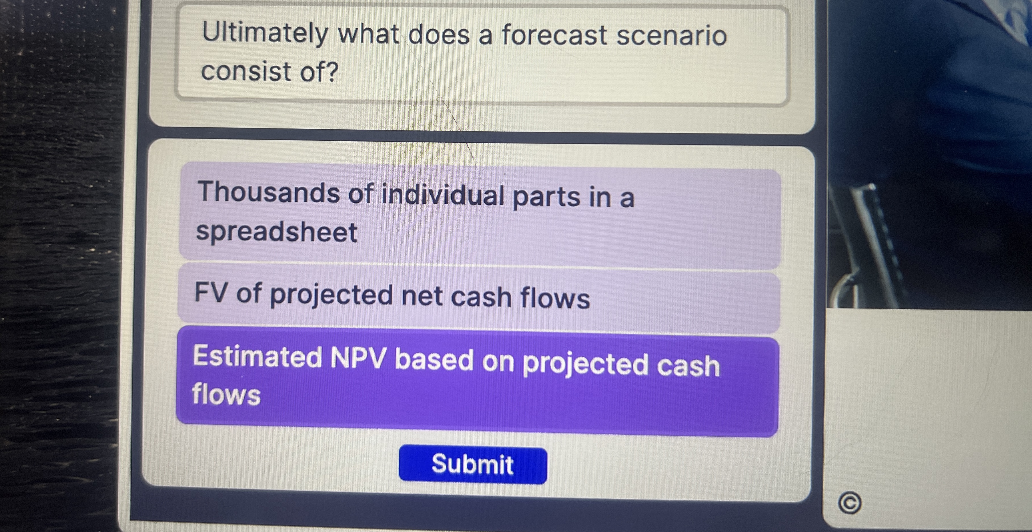 Solved Ultimately what does a forecast scenario consist