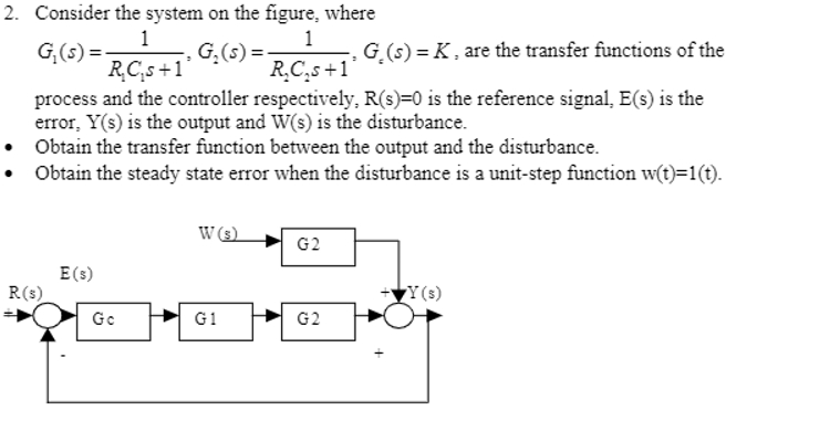Consider the system on the figure, | Chegg.com