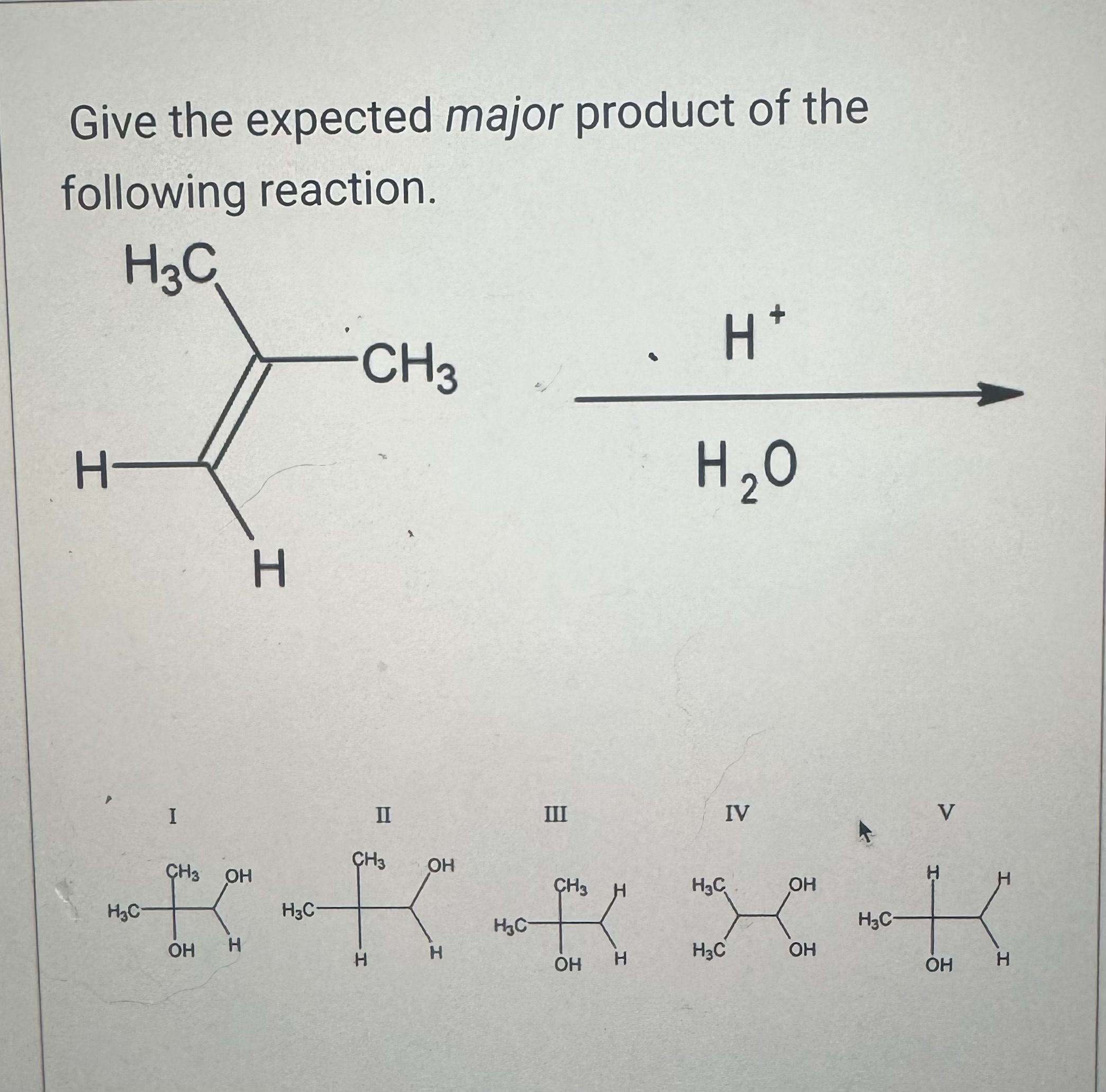 Solved Give the expected major product of ﻿thefollowing | Chegg.com