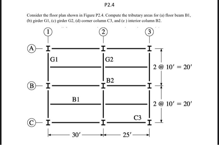 Solved P2.4 Consider the floor plan shown in Figure P2.4. | Chegg.com