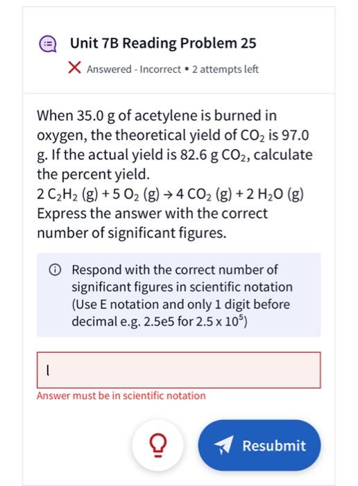 Solved Unit 7B Reading Problem 25 X Answered - Incorrect 2 | Chegg.com