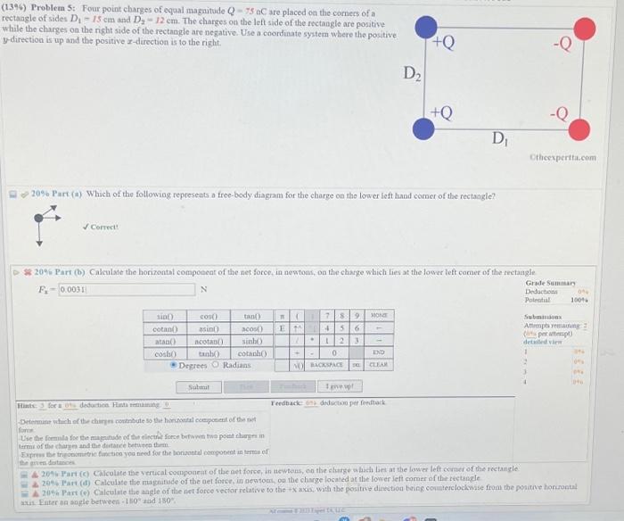 Solved (1396) Problem 5: Four Point Charges Of Equal | Chegg.com