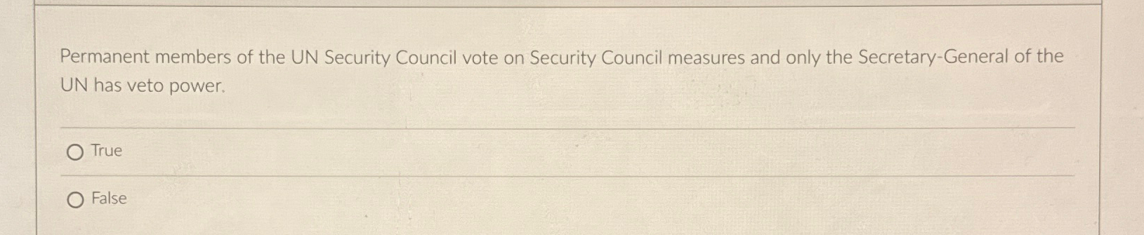 Solved Permanent members of the UN Security Council vote on | Chegg.com