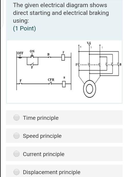 Solved The given electrical diagram shows direct starting | Chegg.com