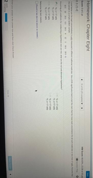 Solved Homework: Chapter Eight Score: 0 of 1 pt 31 32 cm HW | Chegg.com
