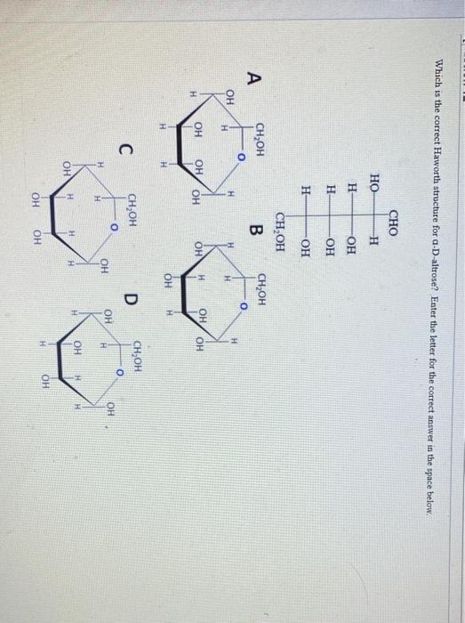 Solved Question 9 Which anomer of this carbohydrate is shown | Chegg.com