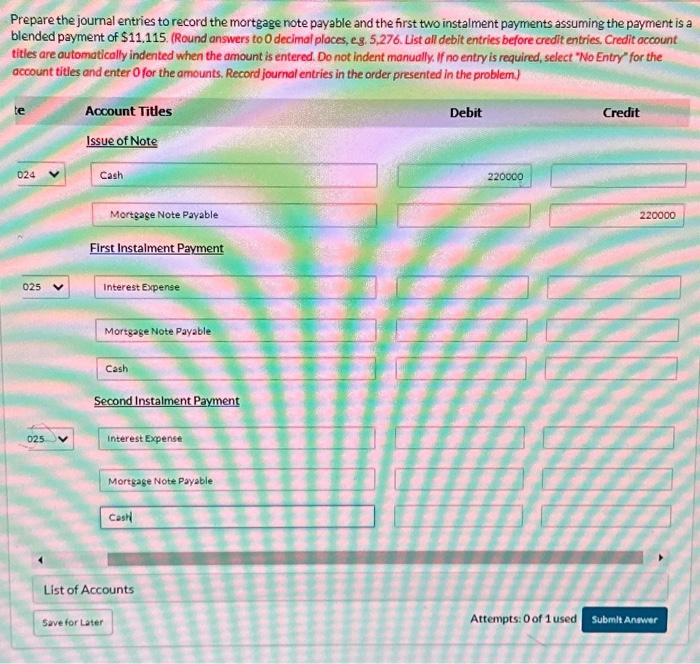 Solved Prepare the journal entries to record the mortgage