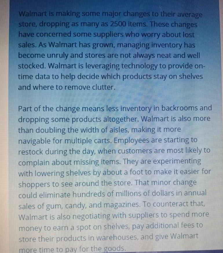 Walmart is making a major change to store size and customers will  immediately notice the difference