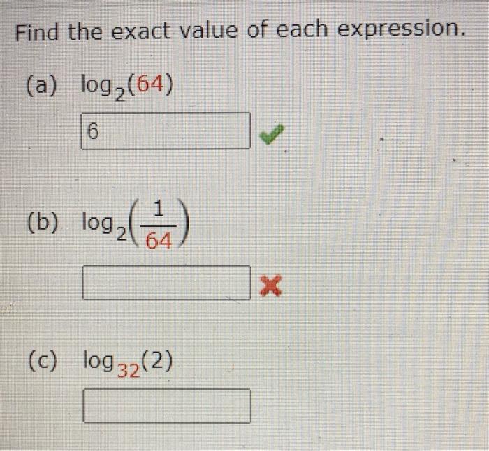 find the value of log 64 root 2