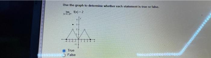 Solved Use the graph to determine whether each statement is | Chegg.com