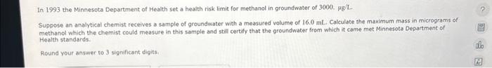 Solved In 1993 the Minnesota Department of Health set a | Chegg.com