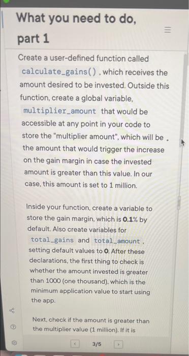 Solved What you need to do, part 1 Create a user-defined | Chegg.com