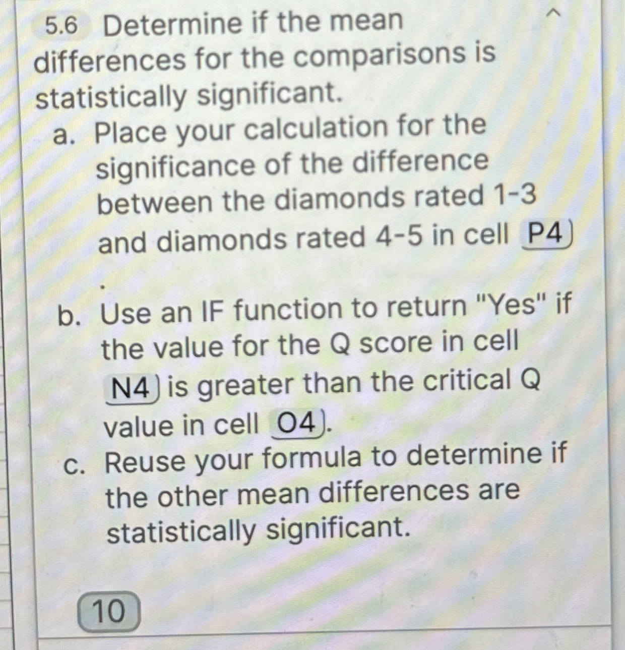 Solved 5.6 ﻿Determine if the meandifferences for the | Chegg.com