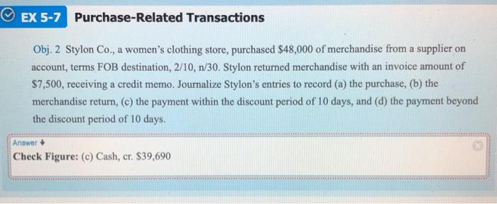 Solved Stylon Co., a women's clothing store, purchased