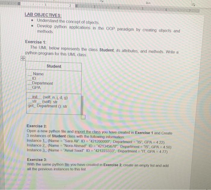 Solved las LAB OBJECTIVES: • Understand the concept of | Chegg.com