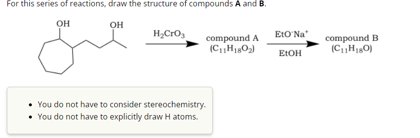 Solved For this series of reactions, draw the structure of | Chegg.com