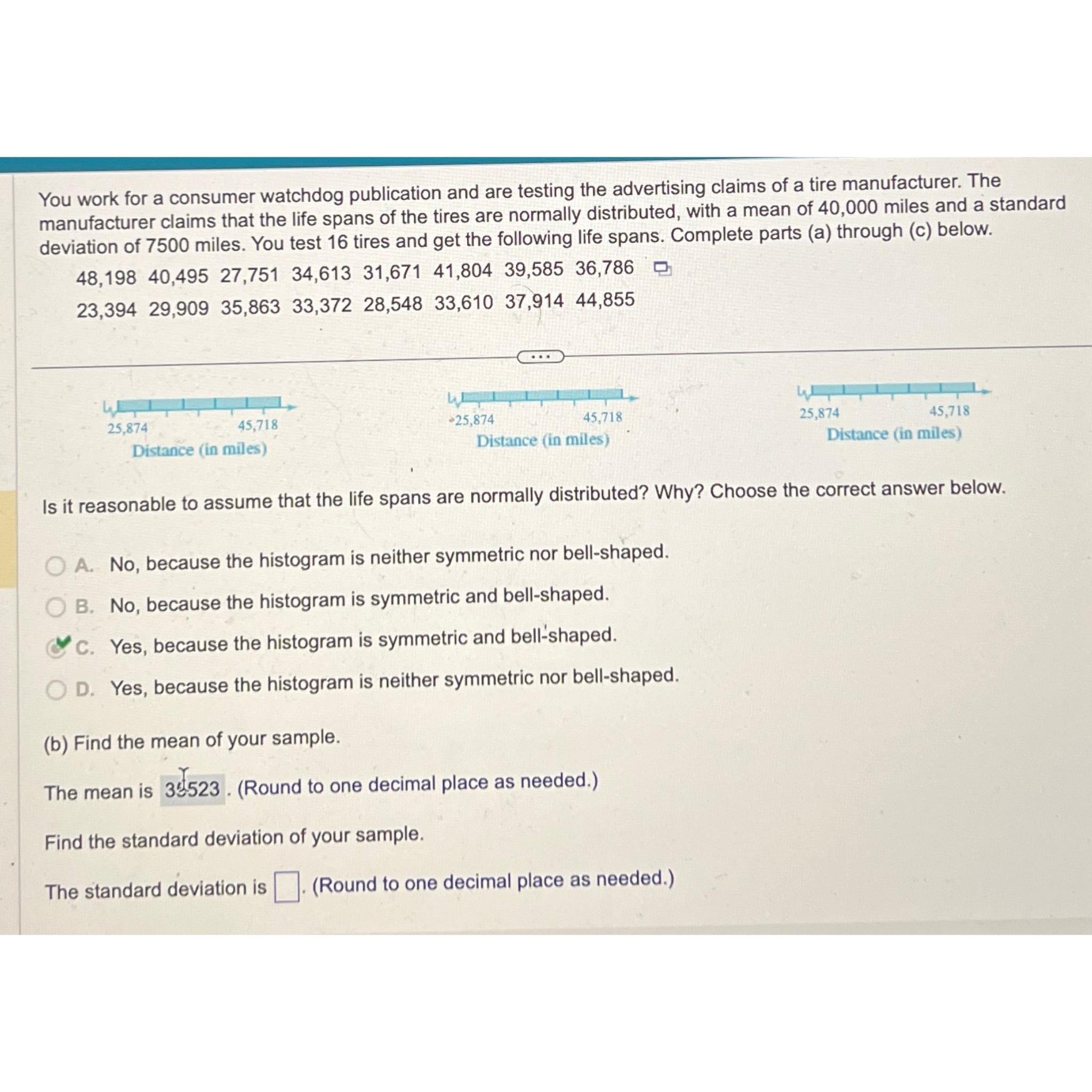 Solved Find the mean and the standard deviation of the | Chegg.com
