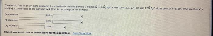Solved The electric field in an xy plane produced by | Chegg.com