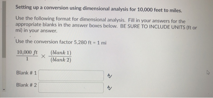 Solved Question 1 (2 points) Setting up a conversion using | Chegg.com