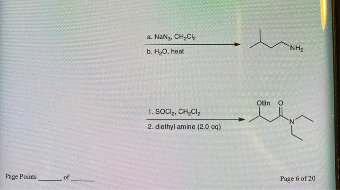 O Nh O2n Cl Solved a. NaN3, CH2Cl2 b. H2O, heat NH2 OBn o 1. SOCI, | Chegg.com