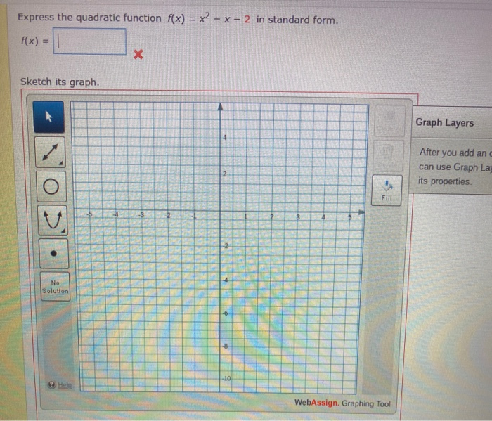 Solved Express The Quadratic Function F x X2 X 2 In Chegg