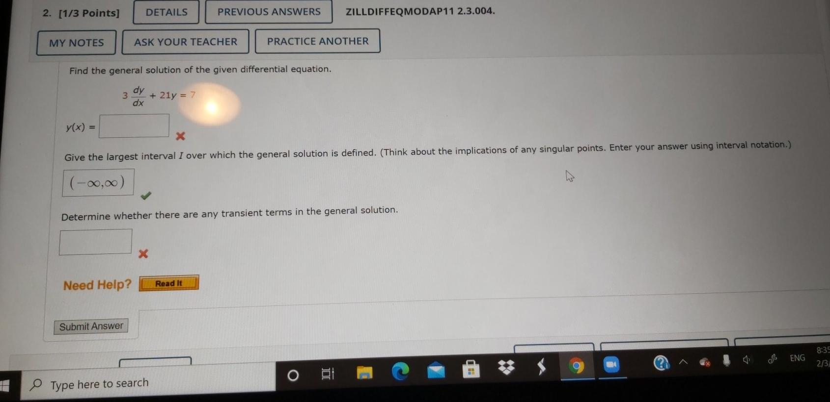 Solved 2. [1/3 Points] DETAILS PREVIOUS ANSWERS | Chegg.com