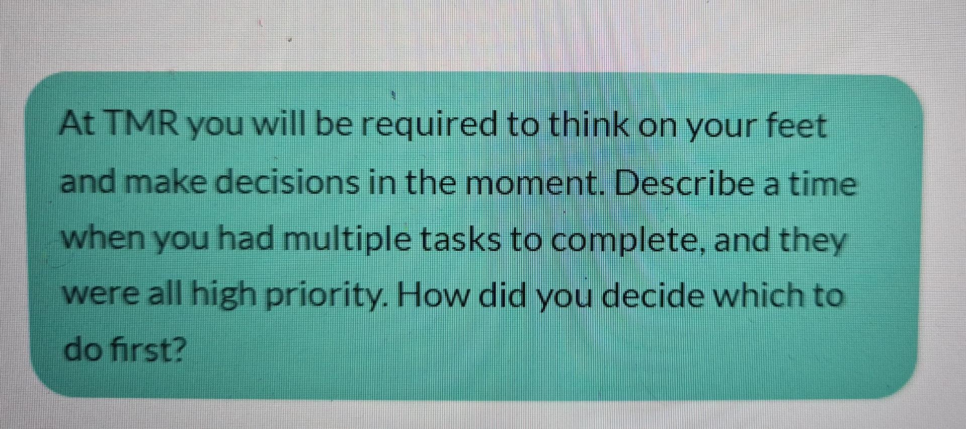 at-tmr-you-will-be-required-to-think-on-your-feet-and-chegg
