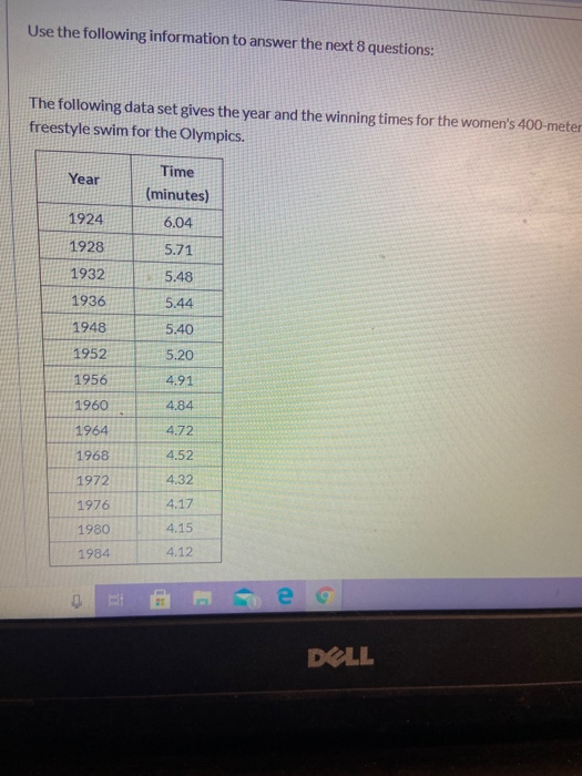 Solved Use the following information to answer the next 8 | Chegg.com