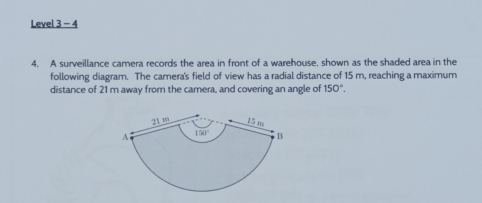 Solved A surveillance camera records the area in front of a | Chegg.com