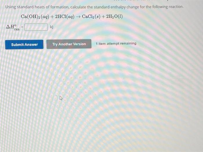 Solved Using Standard Heats Of Formation, Calculate The | Chegg.com