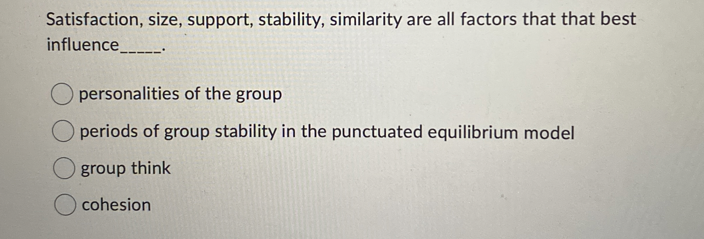 Solved Satisfaction, size, support, stability, similarity