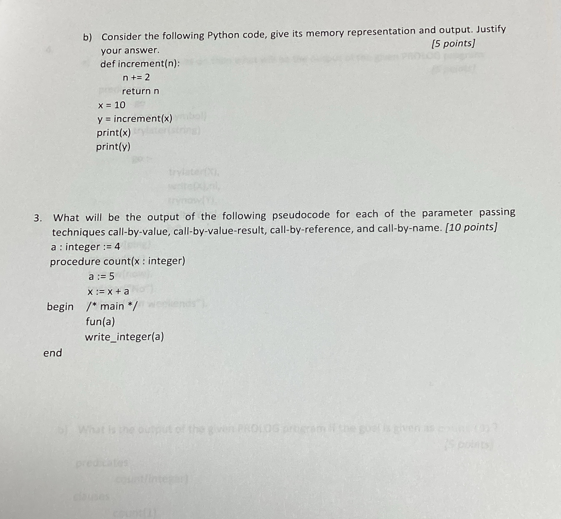Solved b) ﻿Consider the following Python code, give its | Chegg.com
