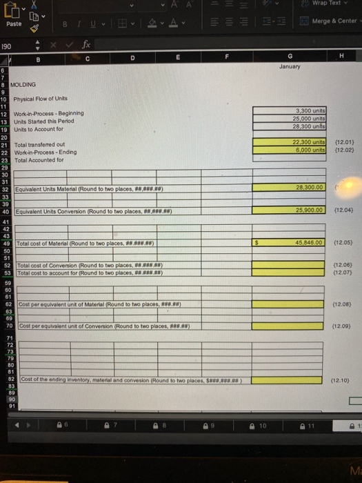 Solved 8512 PART 4 Process Costing - Weighted Average | Chegg.com