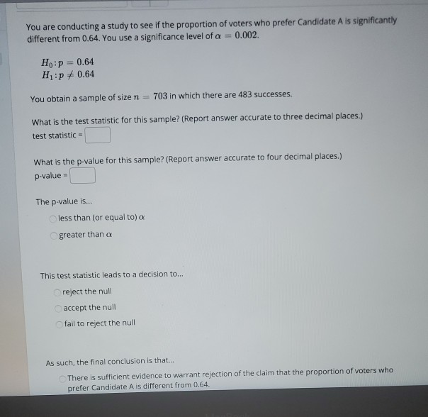 Solved You are conducting a study to see if the proportion | Chegg.com