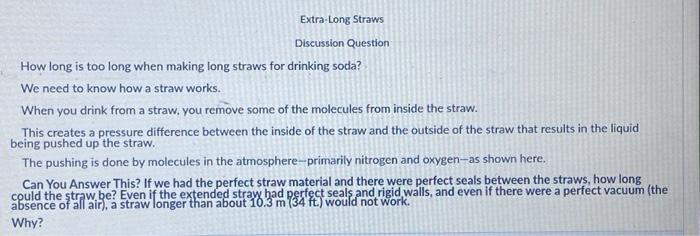 Can You Drink From a Really Long Straw?