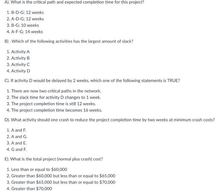 Solved Q1 -You are responsible for managing a project with | Chegg.com